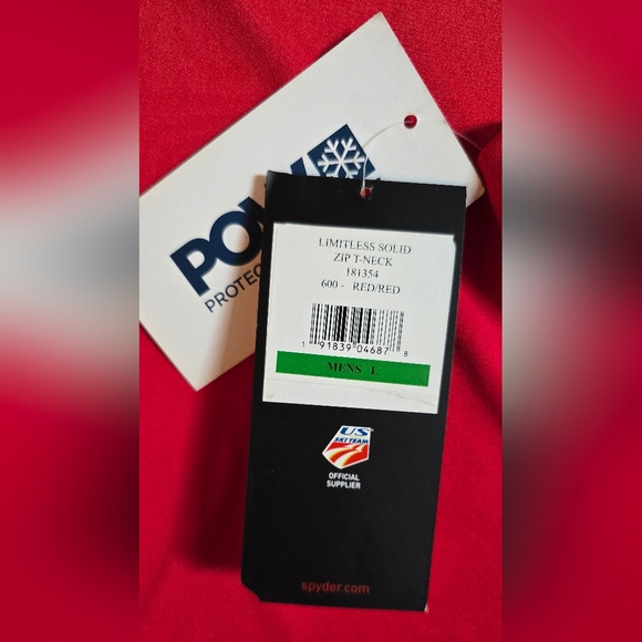 NWT Spyder Limitless Solid Zip T-Neck - Men's Large - Picture 3 of 4